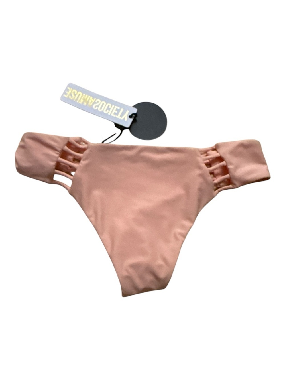Amuse Society Peach Strappy Side Bikini Bottom Size Small - Picture 2 of 3
